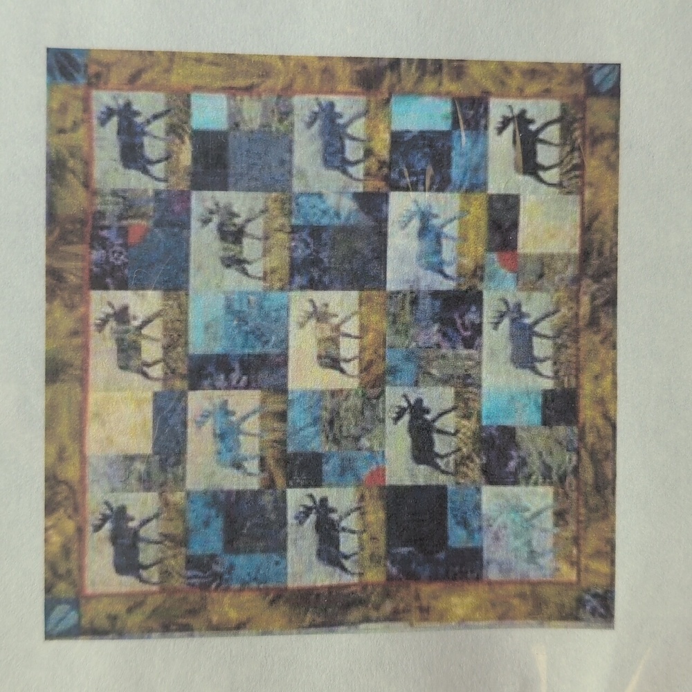 Moose Patchwork Quilt Pattern Instructions Craft Sewing New - Picture 1 of 5